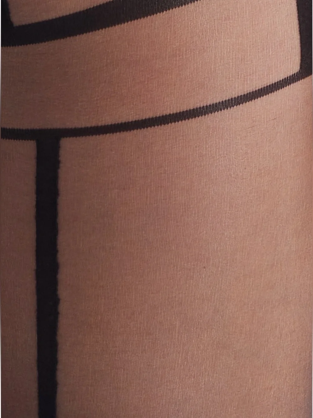 Nordstrom Sheer Geometric Corset Striped Control Tights SZ- S-M